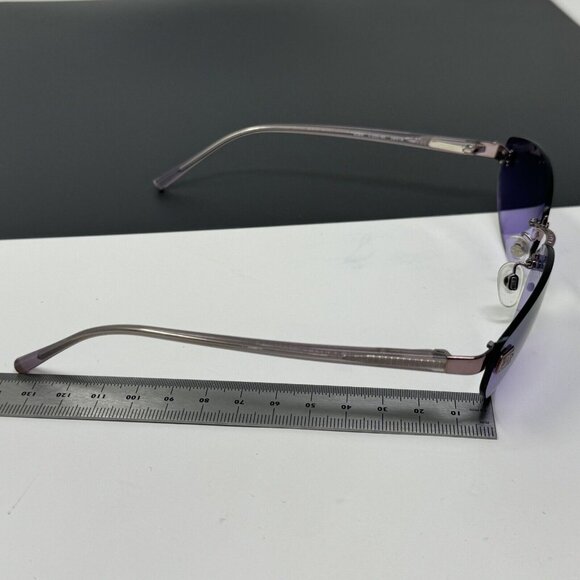Vintage CHANEL Rimless Sunglasses 4069 C.225/90 Excellent Condition Pink Purple - Picture 15 of 16